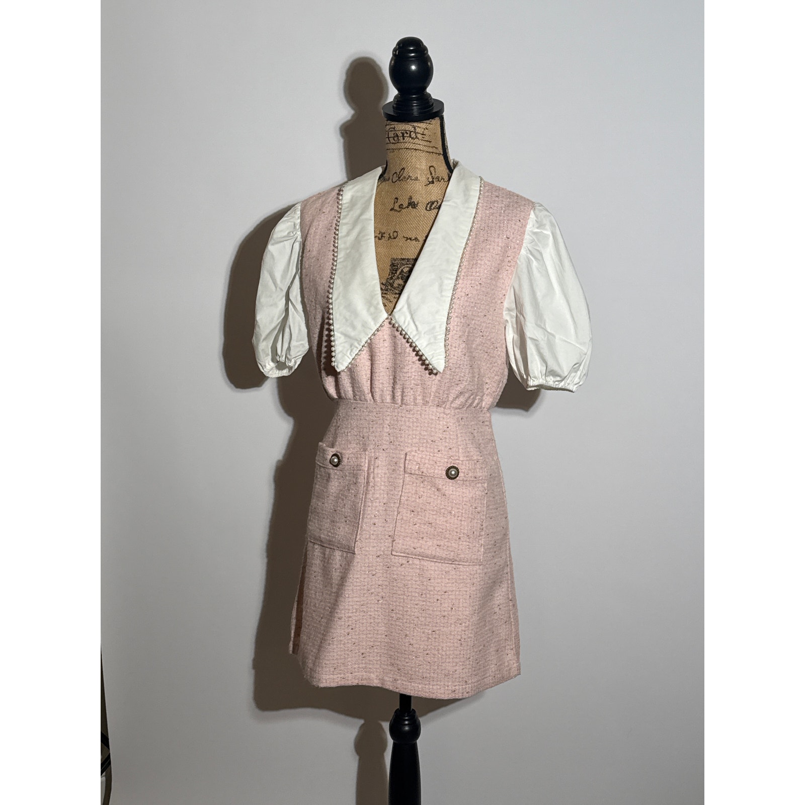 Sister Jane Medium Pink Shimmer Knit Dress Like New